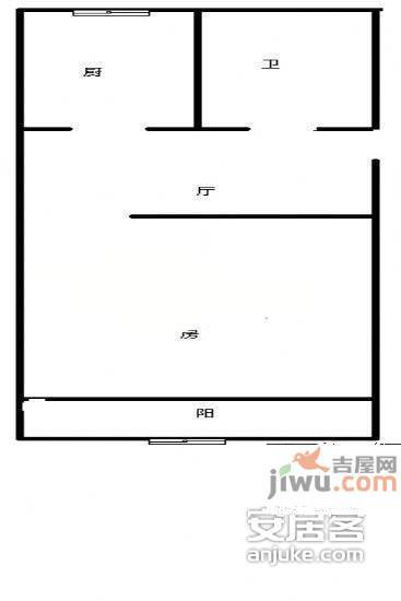 延吉六村1室0厅1卫33㎡户型图