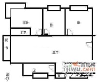 爱联大厦3室2厅1卫134㎡户型图