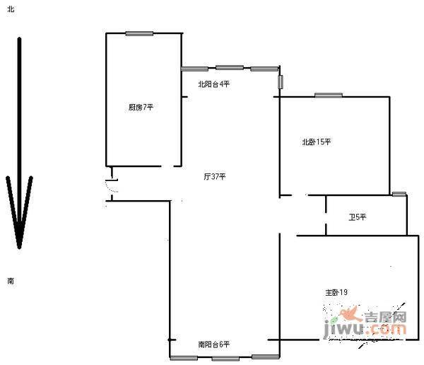 英达苑2室2厅1卫115㎡户型图