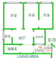 华丰大楼2室2厅1卫87㎡户型图