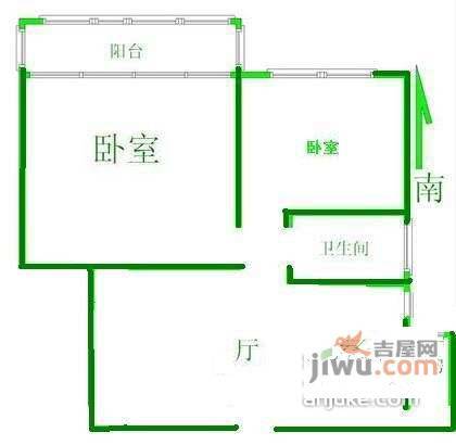 华丰大楼2室1厅1卫87㎡户型图