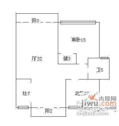 汇元坊2室2厅2卫96㎡户型图