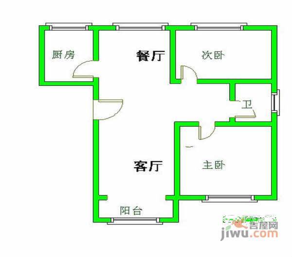浦江风景苑2室2厅1卫115㎡户型图