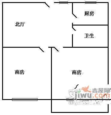 淮海大楼2室2厅1卫93㎡户型图