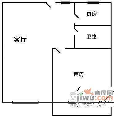 淮海大楼1室2厅1卫户型图