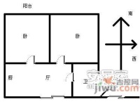 钦江大厦2室1厅1卫82㎡户型图