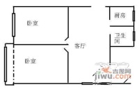 龙南七村2室1厅1卫77㎡户型图