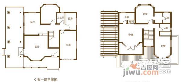 开元新都4室2厅3卫400㎡户型图