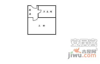 檀香花苑1室1厅1卫40㎡户型图