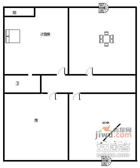 万宇漓水花苑4室2厅3卫186㎡户型图