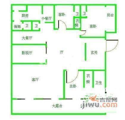 锦轩新墅5室3厅4卫户型图