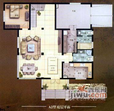 太阳岛高尔夫温泉别墅4室2厅3卫228㎡户型图