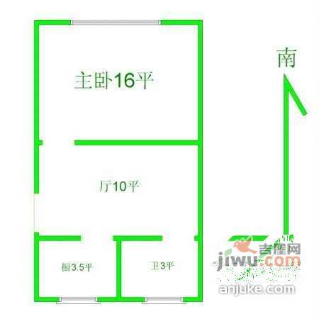 农林新村1室1厅1卫户型图