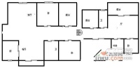 东渡园景别墅6室3厅3卫228㎡户型图