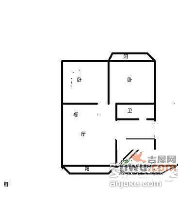 陆一小区3室0厅1卫户型图