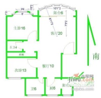 金阳怡景2室2厅2卫100㎡户型图