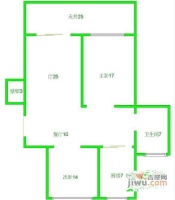 梅川馨苑2室2厅1卫107㎡户型图