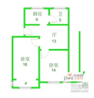 普雄馨苑2室0厅1卫70㎡户型图