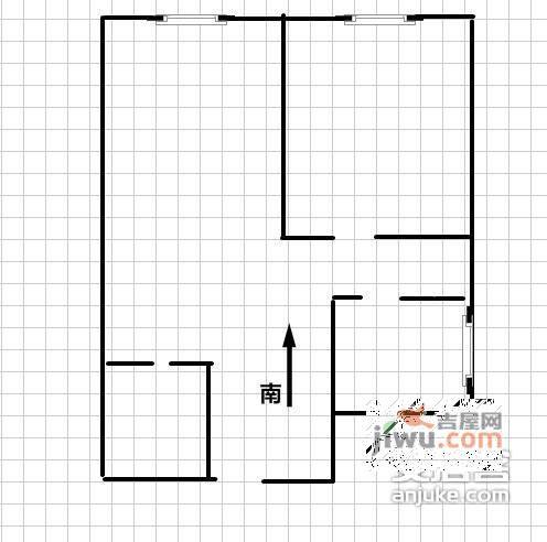 云都苑1室2厅1卫700㎡户型图