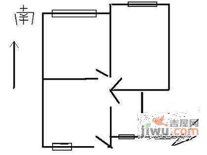 家化绿苑2室1厅1卫79㎡户型图