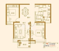 长新大楼2室1厅1卫户型图