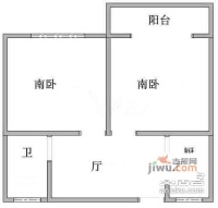 文治福邸2室2厅1卫93㎡户型图