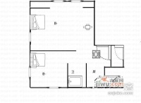 曲阳小区2室1厅1卫70㎡户型图