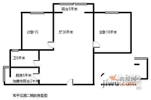 商检公寓2室2厅1卫106㎡户型图