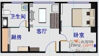 舜元知雅园1室1厅1卫户型图