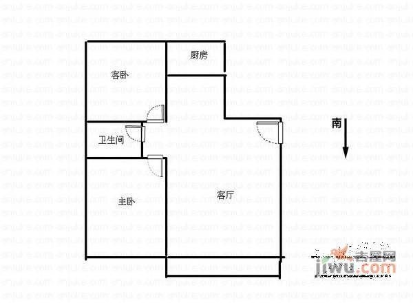 笠园凯旋坊2室1厅1卫70㎡户型图