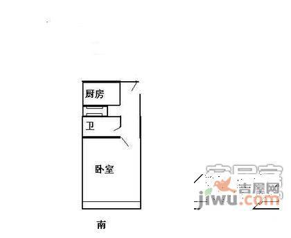 南辉小区1室0厅1卫33㎡户型图