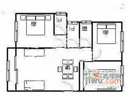 鹿特丹花园3室2厅2卫180㎡户型图