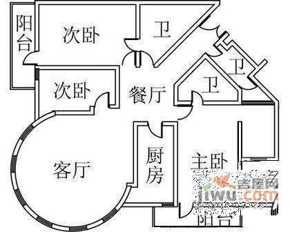 伦敦广场3室2厅2卫268㎡户型图