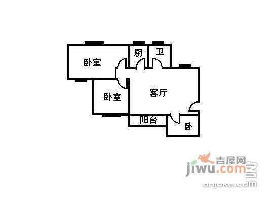 宝山十村3室1厅1卫99㎡户型图