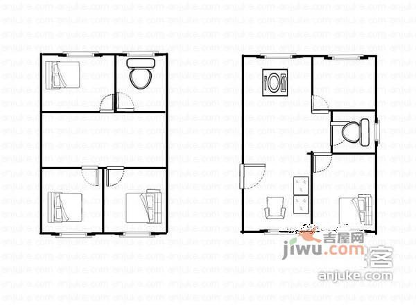 鑫鑫花园5室2厅2卫177㎡户型图