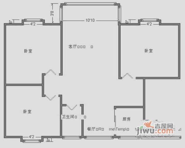 鑫鑫花园3室2厅2卫151㎡户型图