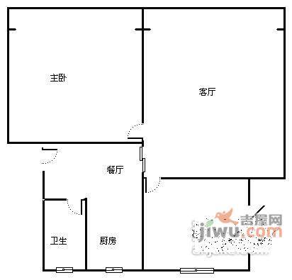 淞南六村2室2厅1卫69㎡户型图