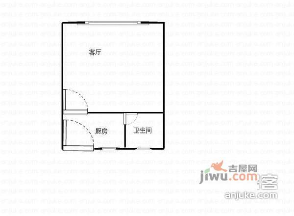 淞南六村1室0厅1卫户型图