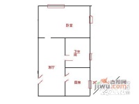 共康八村1室1厅1卫56㎡户型图