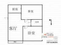 龙汇公寓2室2厅1卫101㎡户型图