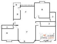 学林苑3室2厅2卫135㎡户型图