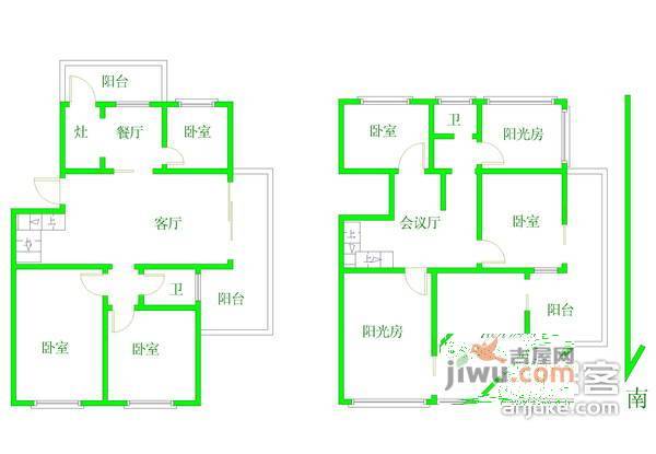 行知家园4室2厅2卫153㎡户型图