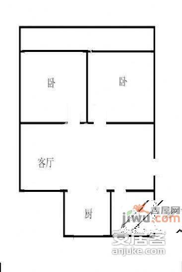 行知家园2室1厅1卫82㎡户型图