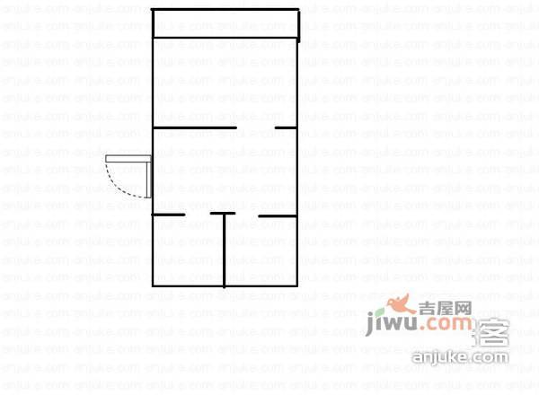 行知家园1室1厅1卫58㎡户型图