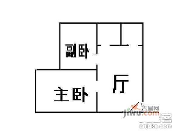 鹤庆小高层2室1厅1卫88㎡户型图