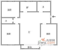 康健丽都3室2厅2卫133㎡户型图