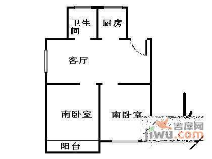 南洋苑2室1厅1卫92㎡户型图