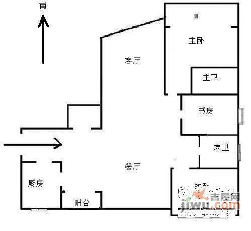 茂盛大厦3室2厅2卫222㎡户型图