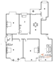 广中三村3室2厅2卫123㎡户型图