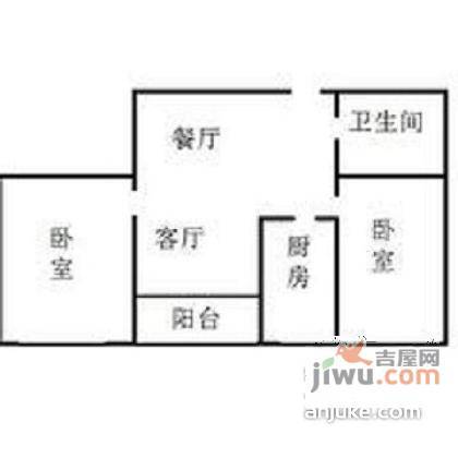 金马公寓2室2厅1卫85㎡户型图